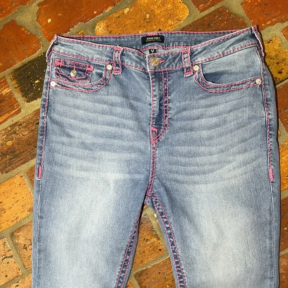TRUE RELIGION JENNIE MID RISE SUPER T SKINNY JEAN size 34 - Picture 5 of 16
